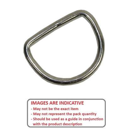 1134275 | BA-755RS (Each) --- D Rings - 25.4x3.48 mm - - - Nickel Plated Steel Ring