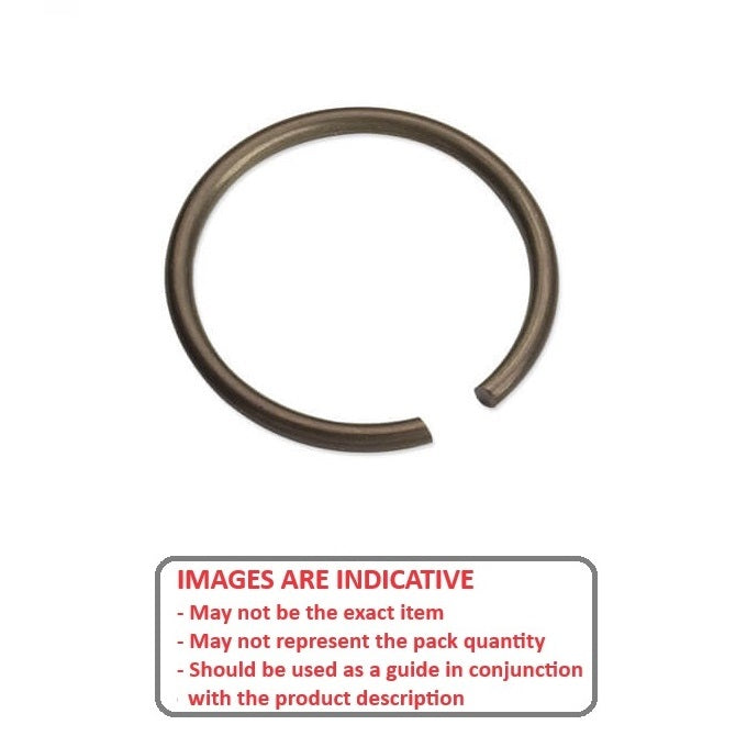 1179979 | WRE-0762-RD (Each) --- External Retaining Rings - 76.2x3.25x72.95 mm Round Wire - Carbon Spring Steel