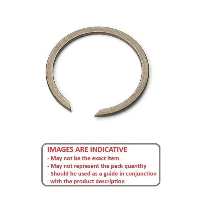 Circlip 76 x 2 mm - Acier à ressort interne - Alésage du boîtier 76,00 - MBA (Pack de 5)