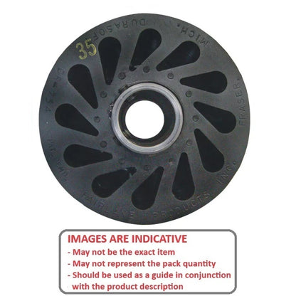 1190024 | RR-429RS (Each) --- Durasoft Shaft Mount Rollers - 101.6x49.28x12.7 mm - Neoprene Rubber 35A Roller