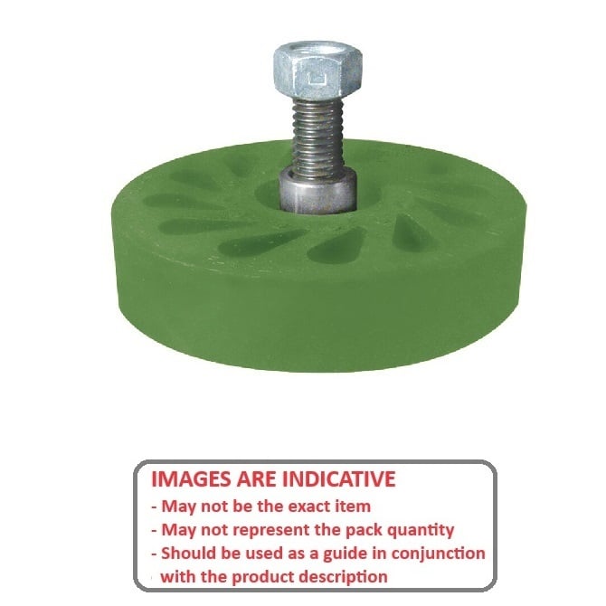 1188842 | RR-447RS --- Durasoft Stud Mount Rollers - 101.6 mm x  1/2-13 UNC (12.7mm) x 27.94 mm