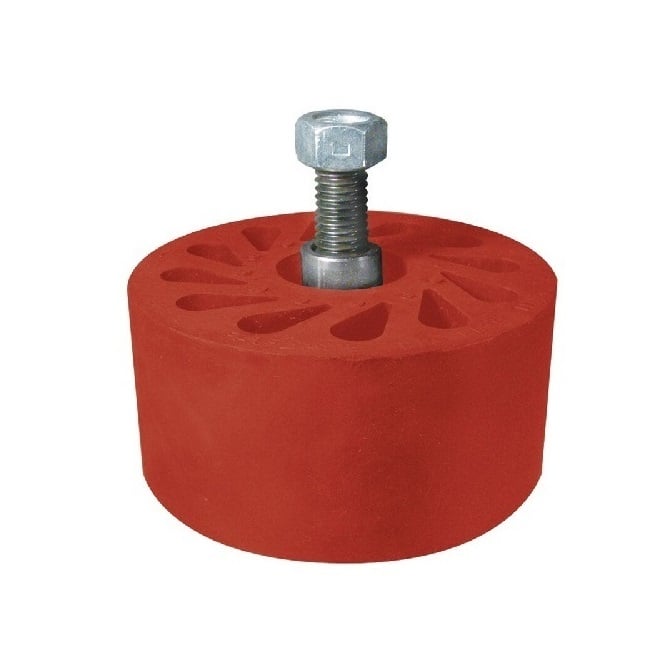 Durasoft Roller 63,5 x 49,28 x 35,814 - 1/2-13 UNC - Polyuréthane à montage sur goujon - Rouge - MBA (Pack de 1)