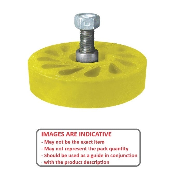 1188844 | RR-446RS --- Durasoft Stud Mount Rollers - 101.6 mm x  1/2-13 UNC (12.7mm) x 27.94 mm