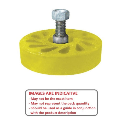 1172367 | RR-443RS (Each) --- Durasoft Stud Mount Rollers - 63.5 mm 1/2-13 UNC - 12.7mm - 35.814 mm - Urethane Roller