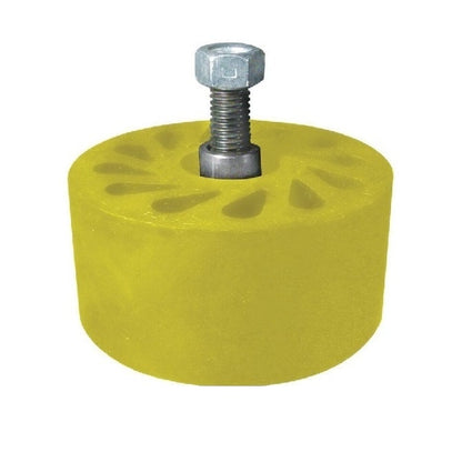 Durasoft Roller 63,5 x 23,37 x 27,940 mm - Support à Goujon Polyuréthane - Jaune - MBA (Pack de 1)