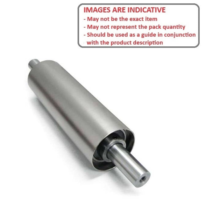 1136961 | IDR-2342X1229X0635-UR (Each) --- Idler with Bearing Rollers - 23.42x6.35x12.29 mm Urethane With Plain Sintered Bearing - Aluminium Alloy Roller