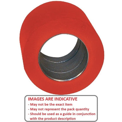 Rouleaux 50,80 x 23,37 mm Uréthane Duro 80 - Rouge - MBA (Pack de 1)