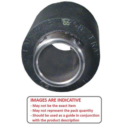 1189983 | RR-366RS (Each) --- Solid Shaft Mount Rollers - 101.6x23.37 - 25.43 - 25.55 Black Neoprene - Neoprene Rubber Roller