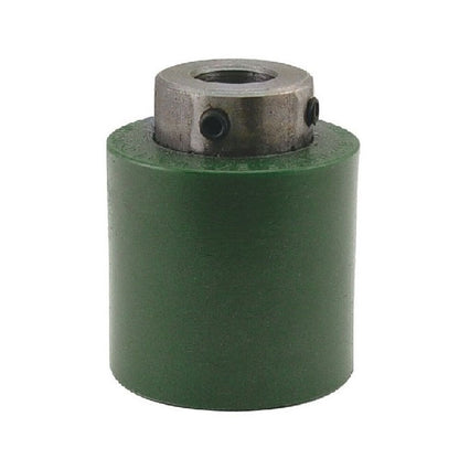 1152331 | RR-185RS (Each) --- Solid Shaft Mount Rollers - 38.1x31.75 - 9.55 - 9.65 Coloured Urethane - Urethane Roller
