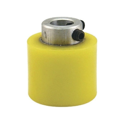 Rouleau solide 63,5 x 25,4 x 49,28 mm - Montage sur arbre en uréthane - Jaune - Duro 35 - MBA (Pack de 1)