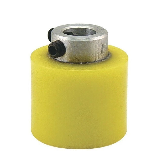1163436 | RR-184RS (Each) --- Solid Shaft Mount Rollers - 50.8x49.28 - 25.43 - 25.55 Coloured Urethane - Urethane Roller