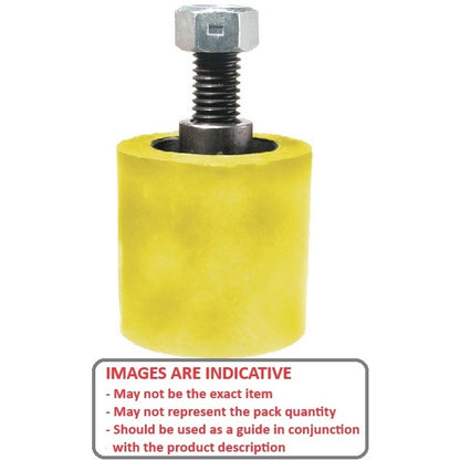 1172414 | RR-240RS (Each) --- Solid Stud Mount Rollers - 63.5x49.28 mm - 1/2-13 UNC - 12.7mm - Coloured Urethane - Urethane Roller