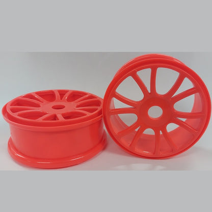 1227428 | RM-8O-080-O-6 (2 Pcs) --- RC Car Rims Hobby - Fluro Orange 6 Split Spoke