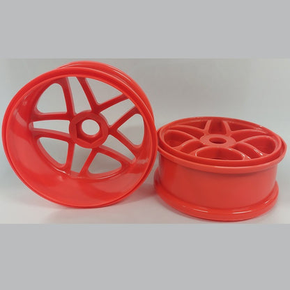 1227321 | RM-8O-080-R-5T (2 Pcs) --- RC Car Rims Hobby - Red 5 Split Spoke