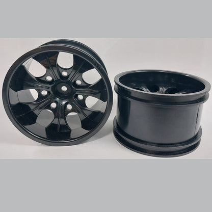 1227502 | RM-XM-078-BK-7 (2 Pcs) --- RC Car Rims Hobby - Black 7 Spoke