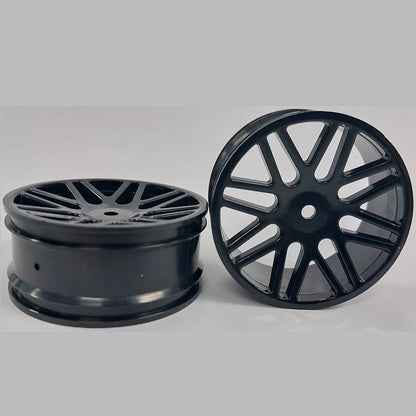 1227901 | RM-XO-060N-BK-16 (2 Pcs) --- RC Car Rims Hobby - Black 16 Spoke