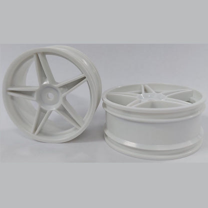 1231290 | RM-XO-060N-W-5 (Per Card) --- RC Car Rims Hobby - Rim Colour White 5 Spoke Tenth Scale - Aluminium Rim