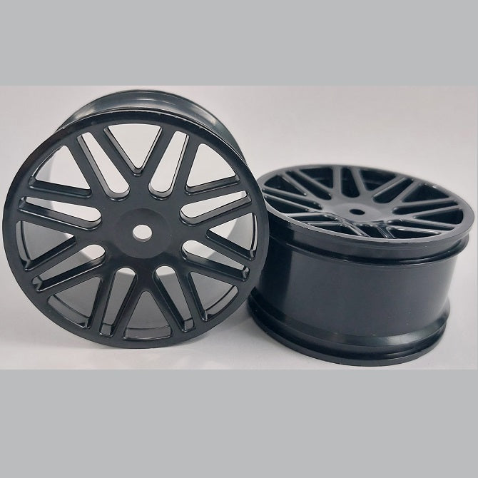 1227902 | RM-XO-060W-BK-16 (2 Pcs) --- RC Car Rims Hobby - Black 16 Spoke