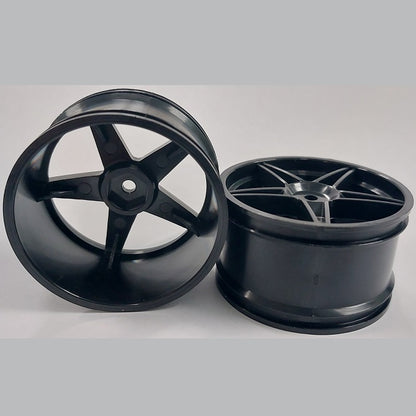 1227323 | RM-XO-060W-BK-5 (2 Pcs) --- RC Car Rims Hobby - Black 5 Spoke