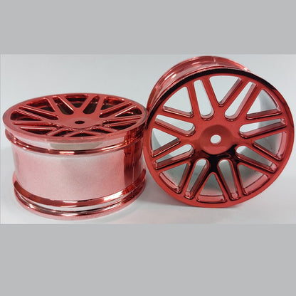 1227928 | RM-XO-060W-MR-16 (2 Pcs) --- RC Car Rims Hobby - Metallic Red 16 Spoke