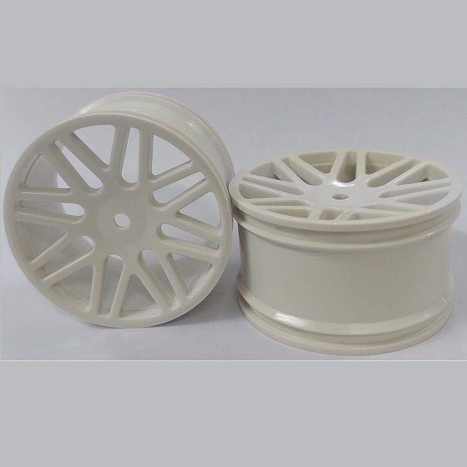 1231861 | RM-XO-060W-W-16 (Per Card) --- RC Car Rims Hobby - Rim Colour White 16 Spoke Tenth Scale - Plastic Rim