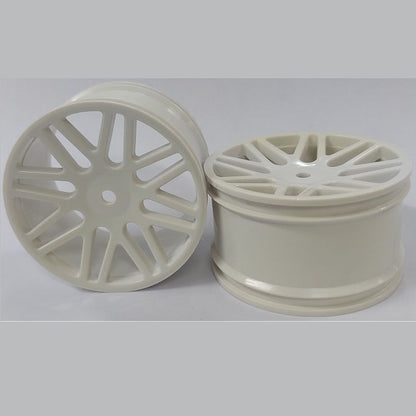 1231861 | RM-XO-060W-W-16 (Per Card) --- RC Car Rims Hobby - Rim Colour White 16 Spoke Tenth Scale - Plastic Rim