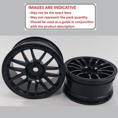 1227836 | RM-XR-052-BK-14 (2 Pcs) --- RC Car Rims Hobby - Black 14 Spoke