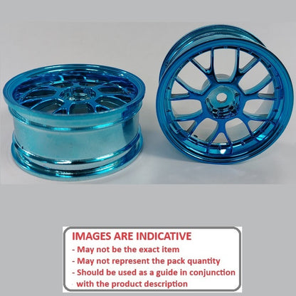 1227511 | RM-XR-052-BU-7K (2 Pcs) --- RC Car Rims Hobby - Blue 7 Fork Spoke