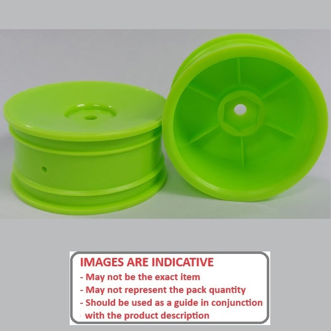 1224948 | RM-XR-052-LGSOL (6 Pcs) --- RC Car Rims Hobby - Lime Green Solid