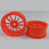 1227720 | RM-XR-052-O-12 (2 Pcs) --- RC Car Rims Hobby - Fluro Orange 12 Spoke