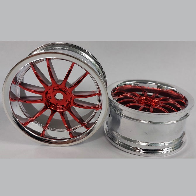 1227714 | RM-XR-052-SR-12 (6 Pcs) --- Rims - Silver/Red 12 Spoke