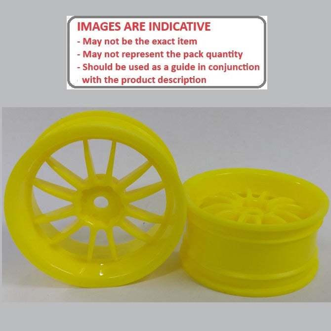 1227728 | RM-XR-052-Y-12 (2 Pcs) --- RC Car Rims Hobby - Yellow 12 Spoke