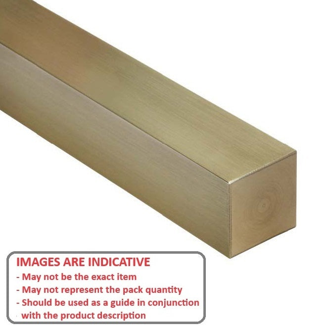 1095128 | 4R-0095-0914-BR360 (Each) --- Square Bar Rod - 9.53x914 mm - C360 - Brass C360