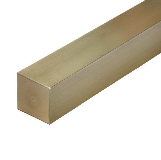 1073778 | 4R-0064-0914-BR360 (Each) --- Square Bar Rod - 6.35x914 mm - C360 - Brass C360
