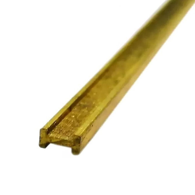 1039898 | 2RH-024-048-0300-BR385 (Each) --- H Section Bar Rod - 2.38x4.76x0.508 mm Brass Bar