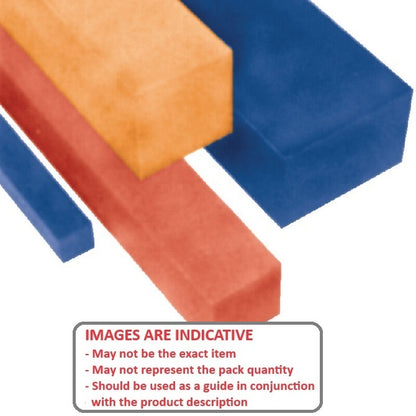 1136971 | 4R-0254-1219-U90B (Each) --- Square Bar Rod - 25.4 mm - 1219 - Polyurethane 90A