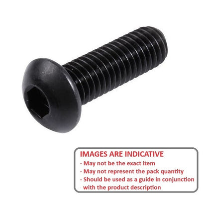1037773 | SC015F-005-B-SK-C (PK-10) --- Button Screws - 0-80 UNF - 1.52mm - 4.8 mm - Alloy Steel Socket Screw