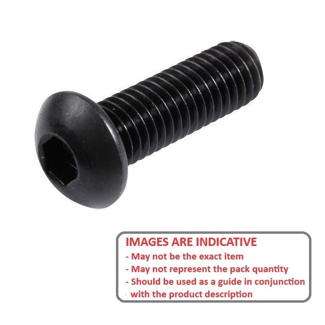 1037787 | SC015F-006-B-SK-C (PK-5) --- Button Screws - 0-80 UNF - 1.52mm - 6.4 mm - Alloy Steel Socket Screw