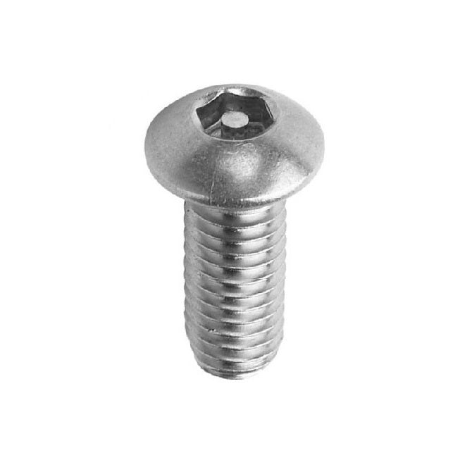 Vite M3 x 12 mm Acciaio inossidabile 304 - Presa per pulsante di sicurezza - MBA (confezione da 6)