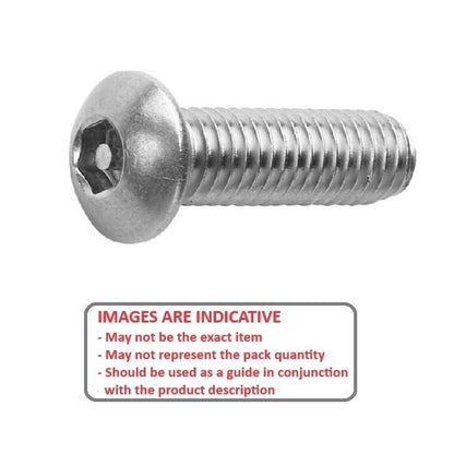 Vite M8 x 16 mm Acciaio inossidabile 304 - Presa per pulsante di sicurezza - MBA (confezione da 2)