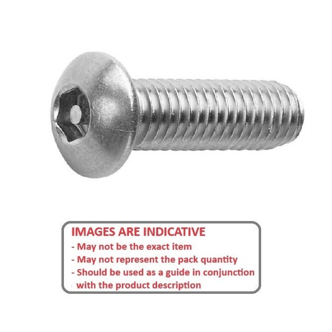 1062221 | SCS0500-016-B-SK-S4 (PK-5) --- Security Screws - M5 - 5x0.8mm - 16 mm - 304 Stainless Button Screw