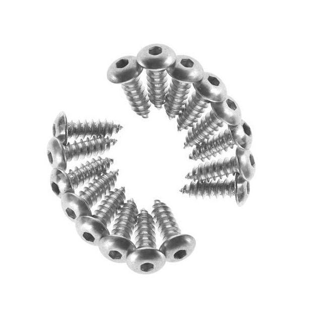 1042358 | SCT0285-019-B-SK-CZ-SM (PK-10) --- Button Screws - 2.85mm - 4 Gauge - 19.1 mm - Steel - Zinc Plated Socket Screw