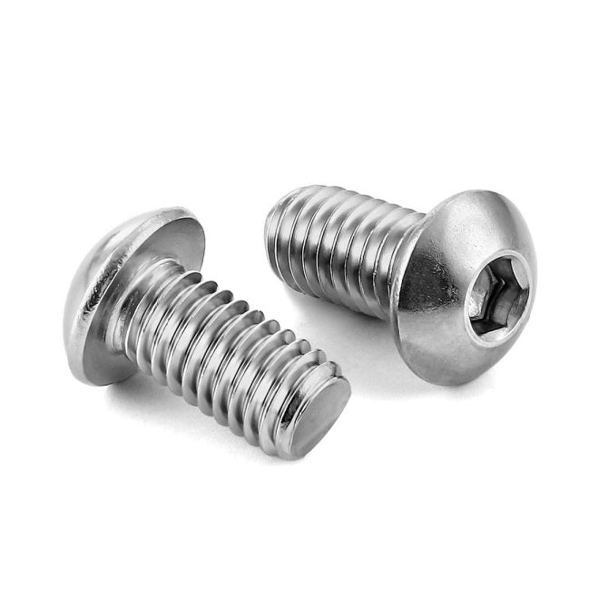Button Screws - M10 - 10x1.5mm - 12 mm - 304 Stainless Socket