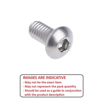1061370 | SC050M-010-B-SK-S6 (PK-10) --- Button Screws - M5 - 5x0.8mm - 10 mm - 316 Stainless Socket Screw