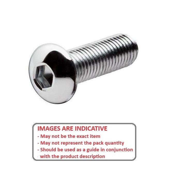 1074461 | SC064F-025-B-SK-S4 (PK-100) --- Button Screws - 1/4-28 UNF - 6.35mm - 25.4 mm - 304 Stainless Socket Screw