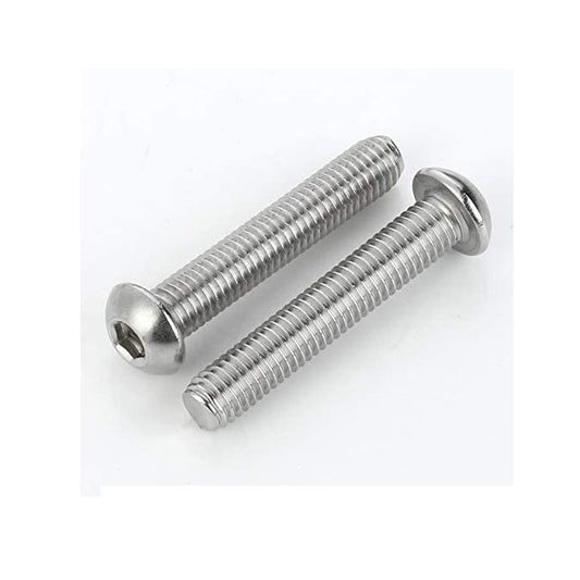 Button Screws - 3-48 UNC - 2.52mm - 12.7 mm - 304 Stainless Socket