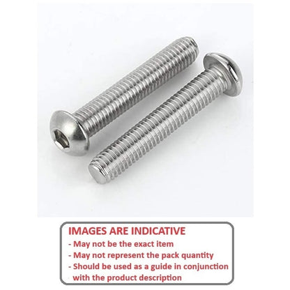 1047538 | SC030M-020-B-SK-S6 (10 Pcs) --- Button Screws - M3 (3x0.5mm) x 20 mm