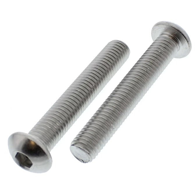 1074474 | SC064F-032-B-SK-S4 (PK-10) --- Button Screws - 1/4-28 UNF - 6.35mm - 31.8 mm - 304 Stainless Socket Screw