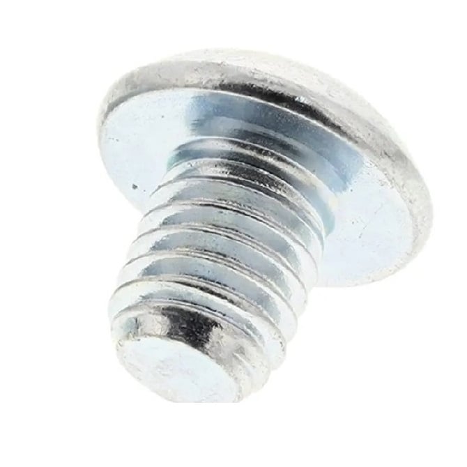 Vite M6 x 16 mm - Acciaio zincato - Presa a bottone - MBA (confezione da 100)