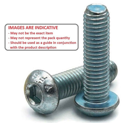 1063307 | SC050M-040-B-SK-CZ (PK-50) --- Button Screws - M5 - 5x0.8mm - 40 mm - Zinc Plated Steel Socket Screw
